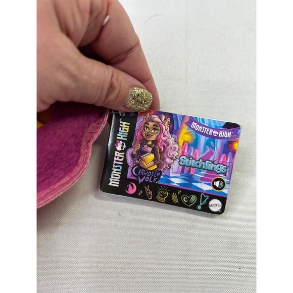 Monster High Stitchlings Clawdeen Wolf Talking Plush Mini Doll New With Tags - Picture 2 of 4